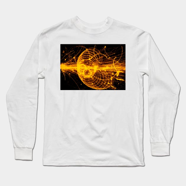 Streamer chamber photo of particle tracks (A136/0001) Long Sleeve T-Shirt by SciencePhoto